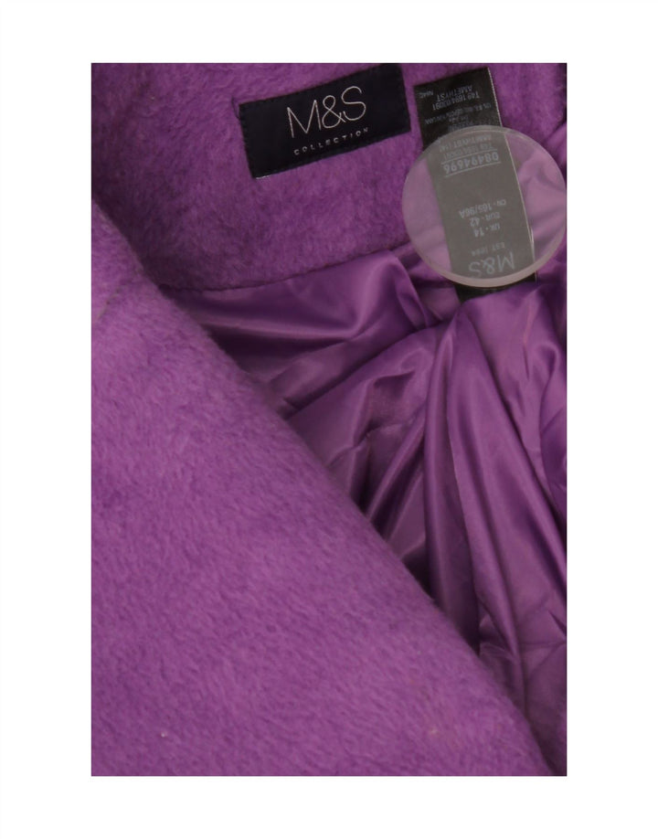 Marks & Spencer Płaszcz damski UK 14, duży, fioletowy, poliestrowy