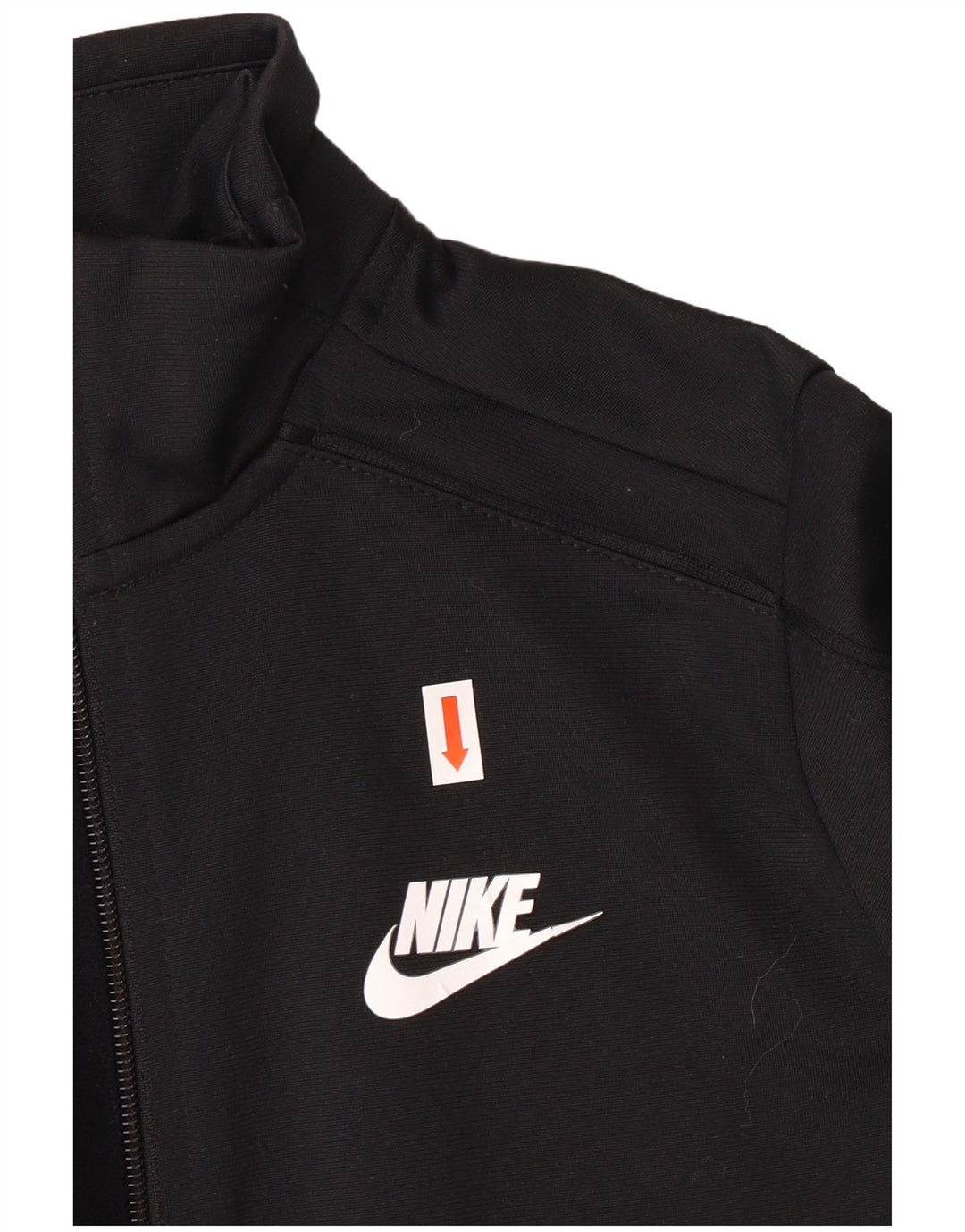 NIKE Boys Tracksuit Top Jacket 10-11 Years Medium Black Polyester