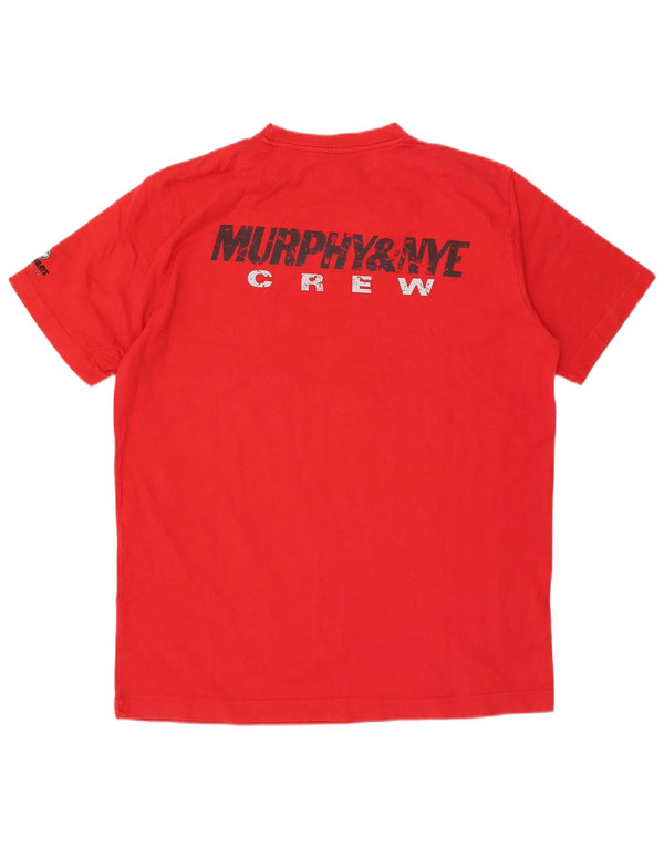 Męska koszulka z grafiką Murphy & Nye, 2XL, czerwona, bawełniana