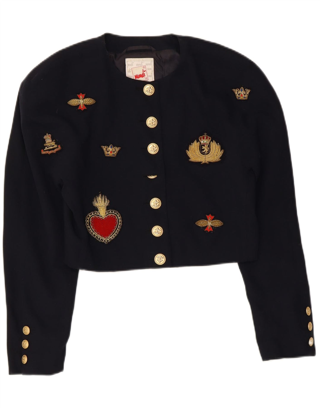 Damska kurtka Mondi Crop Graphic Bolero EU 38 Średni granat