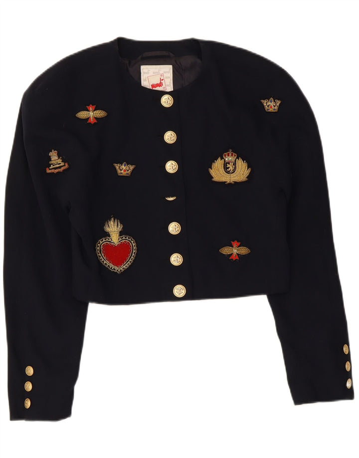 Damska kurtka Mondi Crop Graphic Bolero EU 38 Średni granat