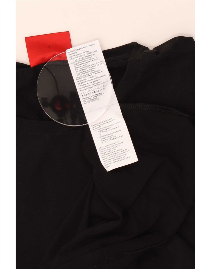 T-shirt męski Hugo Boss, mały, czarny, bawełniany