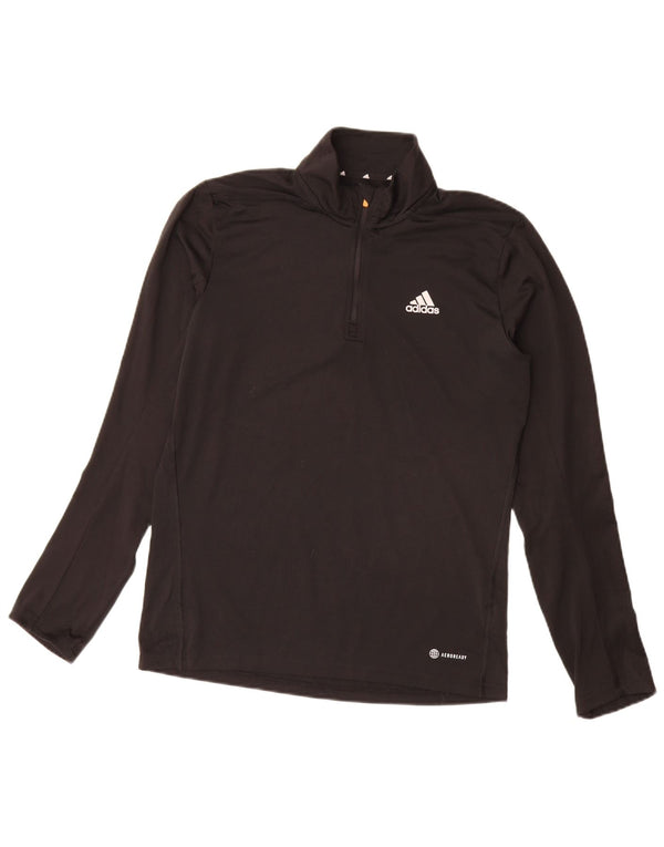 Adidas Męskie Aeroready Zip Neck Sweter Dresowy Top Mały Czarny Poliester