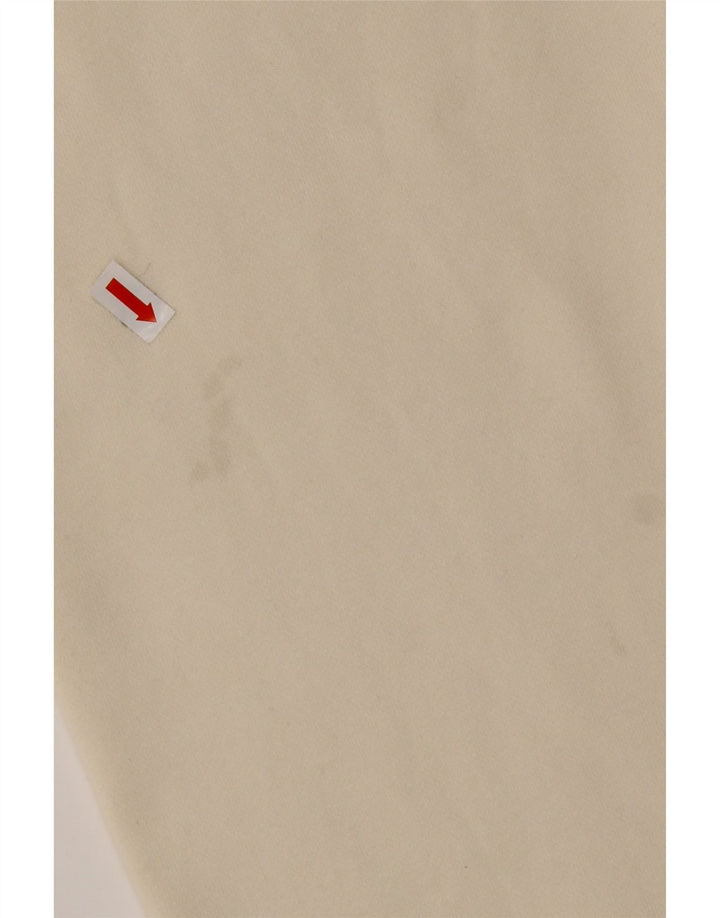 Męska bluza REEBOK o luźnym kroju i zapinanym na zamek, średniej wielkości złamanej bieli, bawełniana