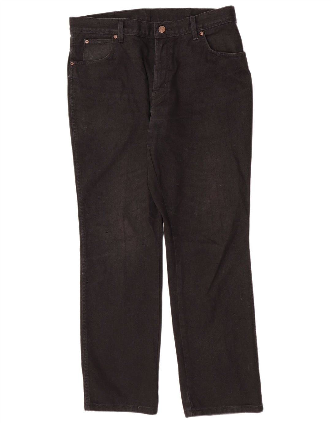 Męskie jeansy Wrangler o prostym kroju W36 L32, czarne, bawełniane