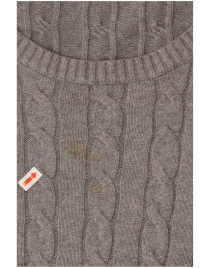 Męski sweter z okrągłym dekoltem GANT 3XL, szara bawełna