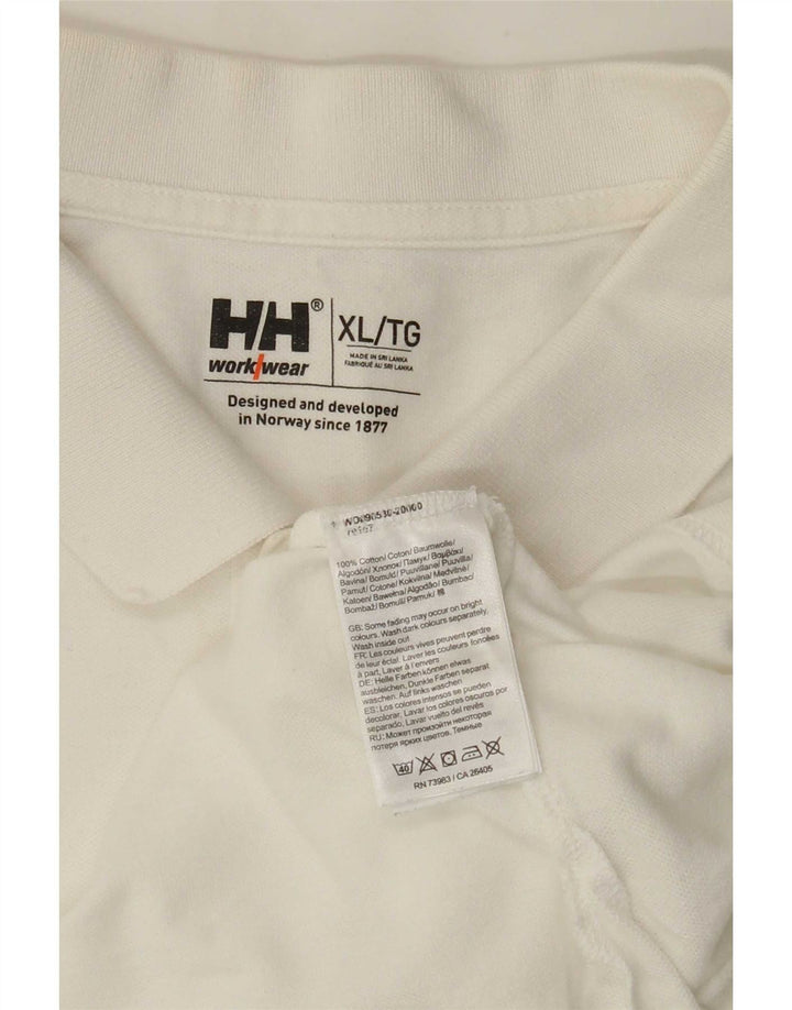 Męska koszulka polo Helly Hansen XL, biała, bawełniana