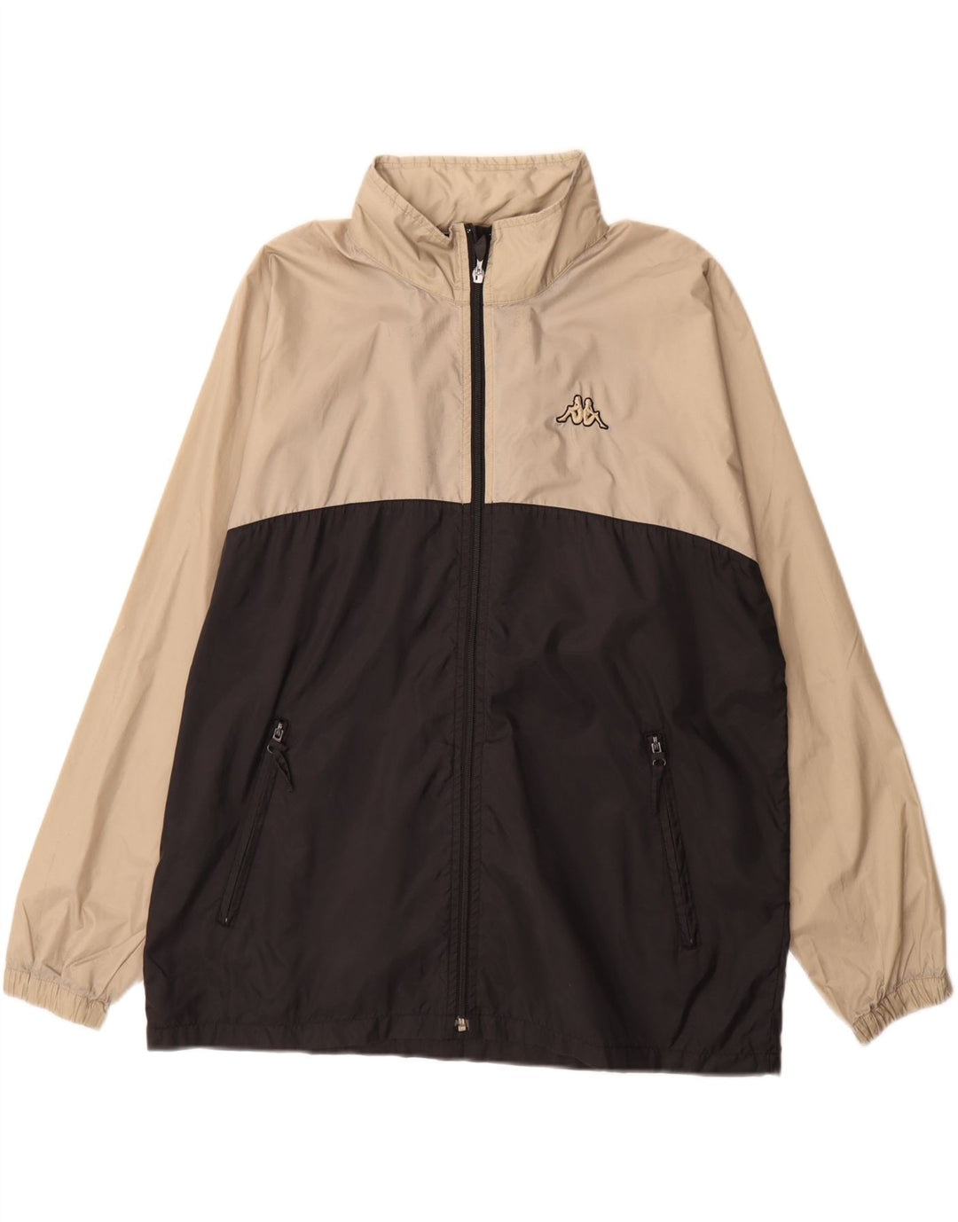 Męska kurtka przeciwdeszczowa Kappa UK 38 z nylonu w kolorze średniego beżu