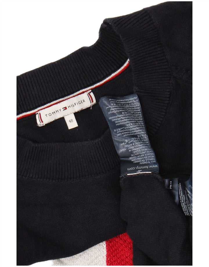 Damski sweter TOMMY HILFIGER z dekoltem w łódkę IT 48 XL granatowy