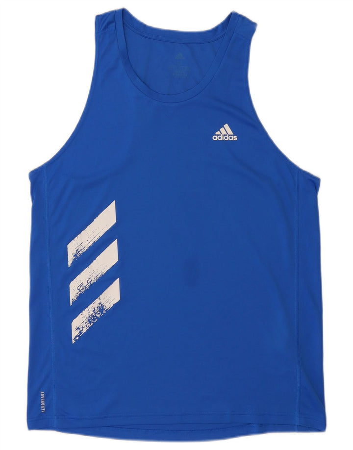 Męska kamizelka Adidas Aeroready Top, średni niebieski poliester
