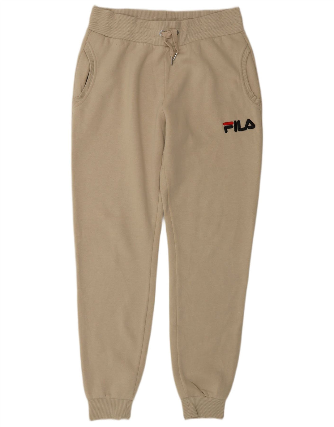 Damskie spodnie dresowe Fila Graphic Joggers UK 10 Small Beżowy poliester