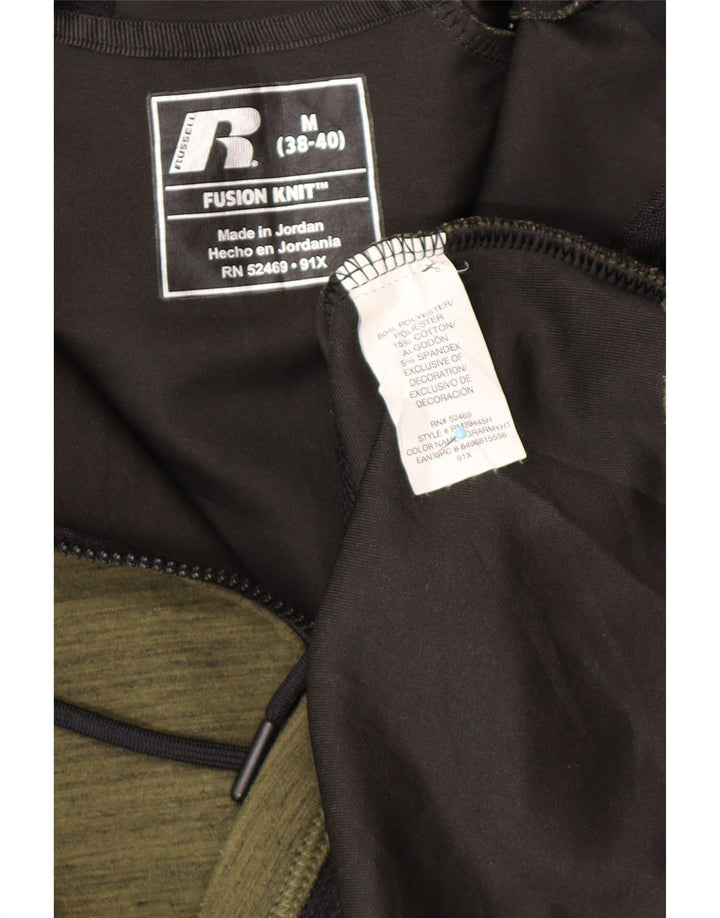 Męski sweter z kapturem i zamkiem RUSSELL ATHLETIC, UK 38/40, średni khaki, poliester