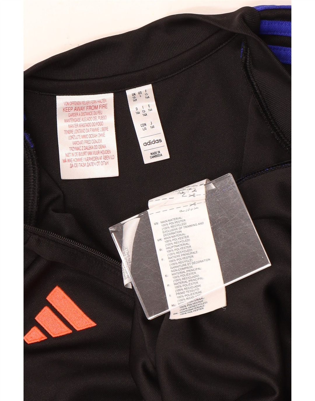 Chłopięcy dres Adidas Aeroready z zamkiem błyskawicznym na szyi, 13-14 lat, czarny