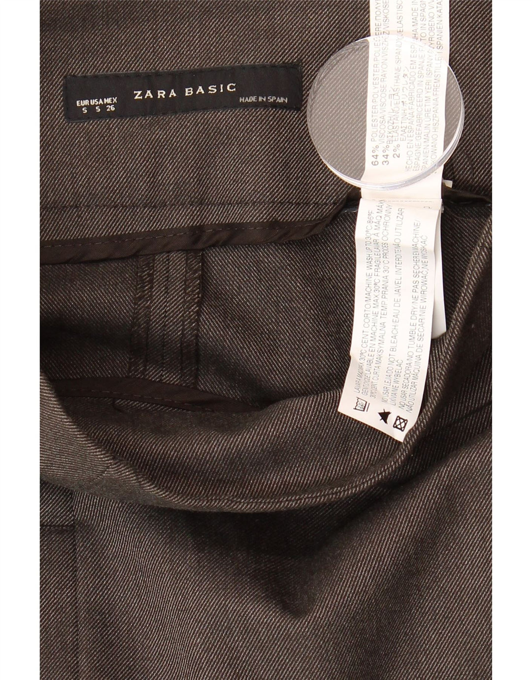 ZARA Womens Pencil Skirt Small W27  Grey Viscose Vintage Zara and Second-Hand Zara from Messina Hembry 