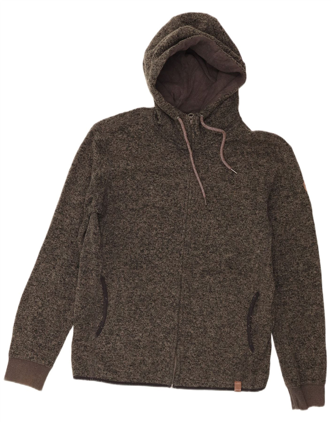 Męski sweter z kapturem i zamkiem błyskawicznym Quiksilver Średni szary, nakrapiany poliester