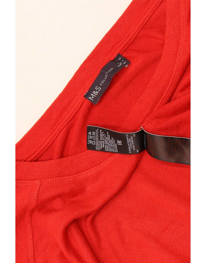 T-shirt damski Marks & Spencer Top UK 14, średni czerwony, wiskoza