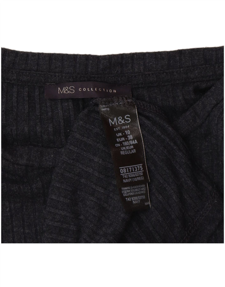 Marks & Spencer Damska sukienka sweterkowa UK 10, mała, szary poliester