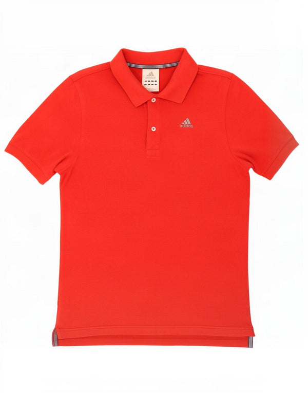 Męska koszulka polo Adidas, mała, czerwona, bawełniana