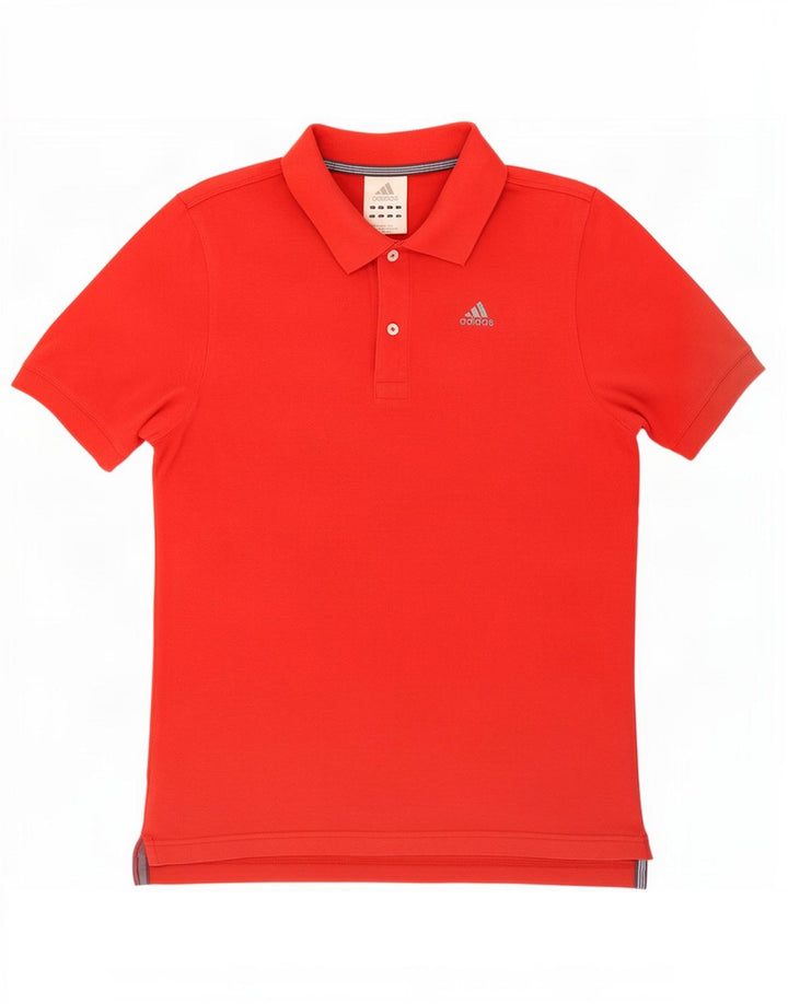 Męska koszulka polo Adidas, mała, czerwona, bawełniana