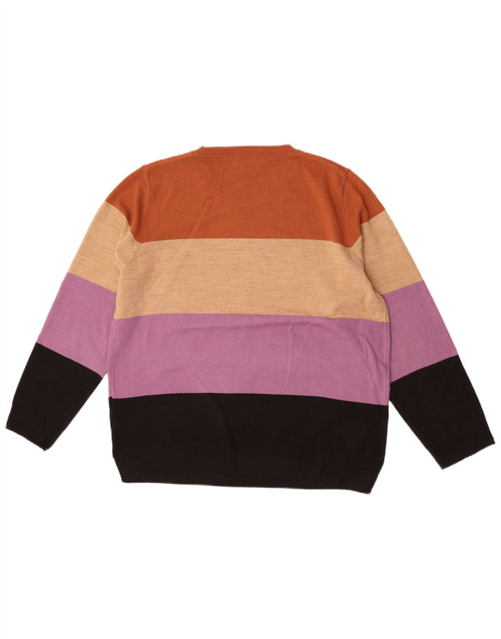 Marks & Spencer Damski sweter z okrągłym dekoltem, UK 16, duży, wielokolorowy