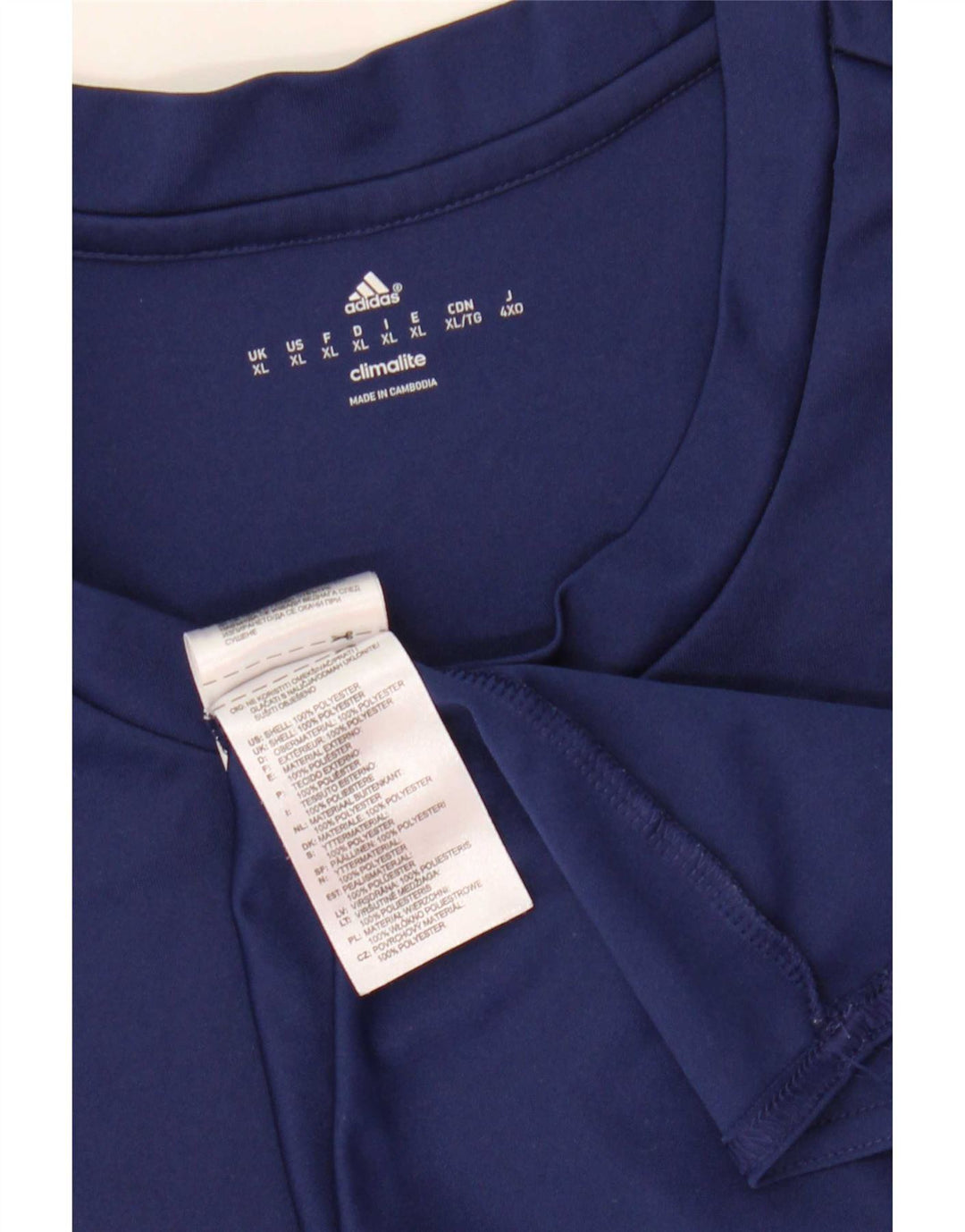 Adidas Męski T-shirt Climalite Top XL Granatowy Poliester