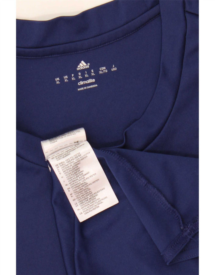 Adidas Męski T-shirt Climalite Top XL Granatowy Poliester