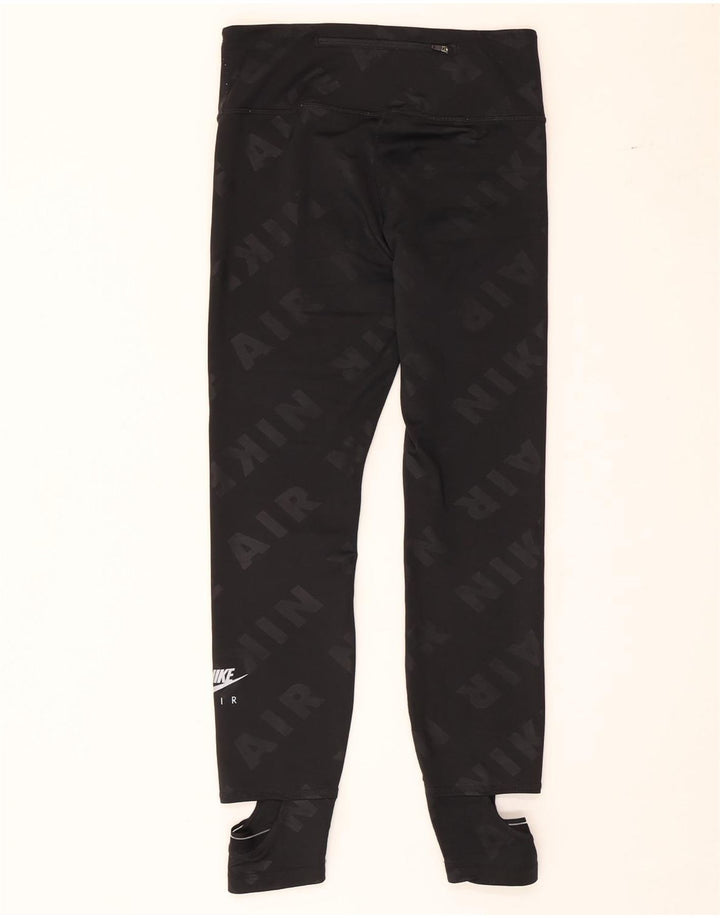 Damskie legginsy Nike Graphic Crop UK 12, średni czarny poliester