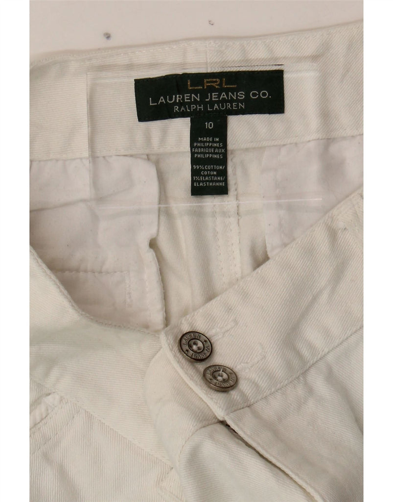 RALPH LAUREN Womens Denim Skirt US 10 Large W32  White Cotton Vintage Ralph Lauren and Second-Hand Ralph Lauren from Messina Hembry 