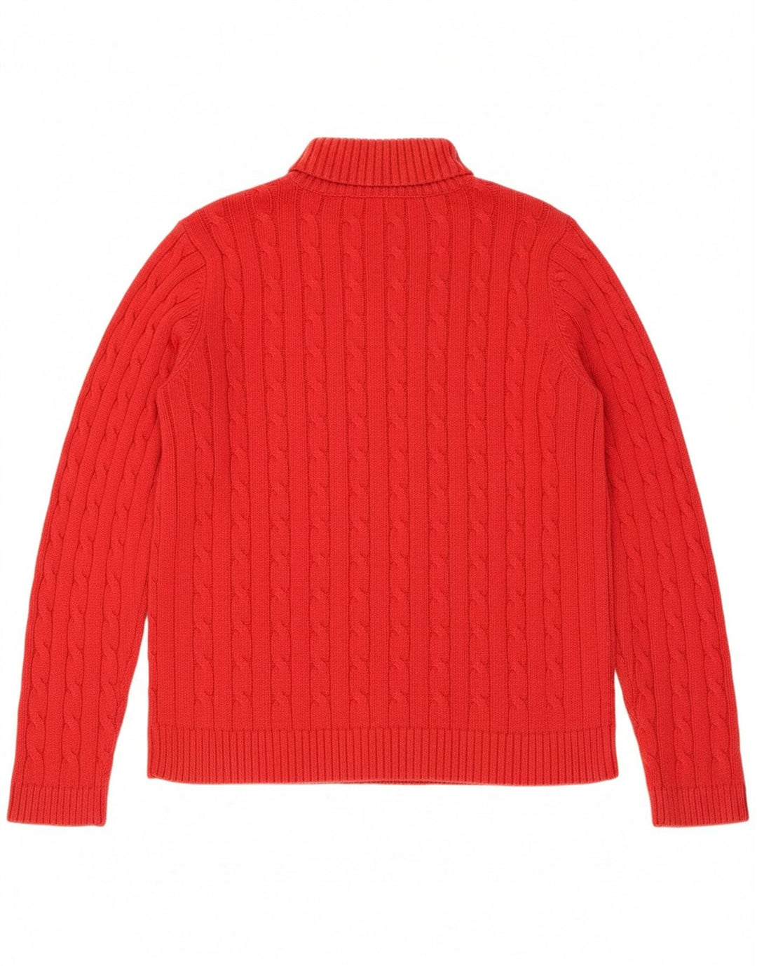 CHAPS Womens Roll Neck Jumper Sweater UK 14 Large Red Cotton