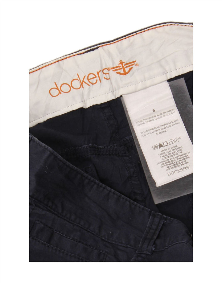 DOCKERS Womens Casual Shorts US 6 Medium W30 Navy Blue Cotton Vintage Dockers and Second-Hand Dockers from Messina Hembry 