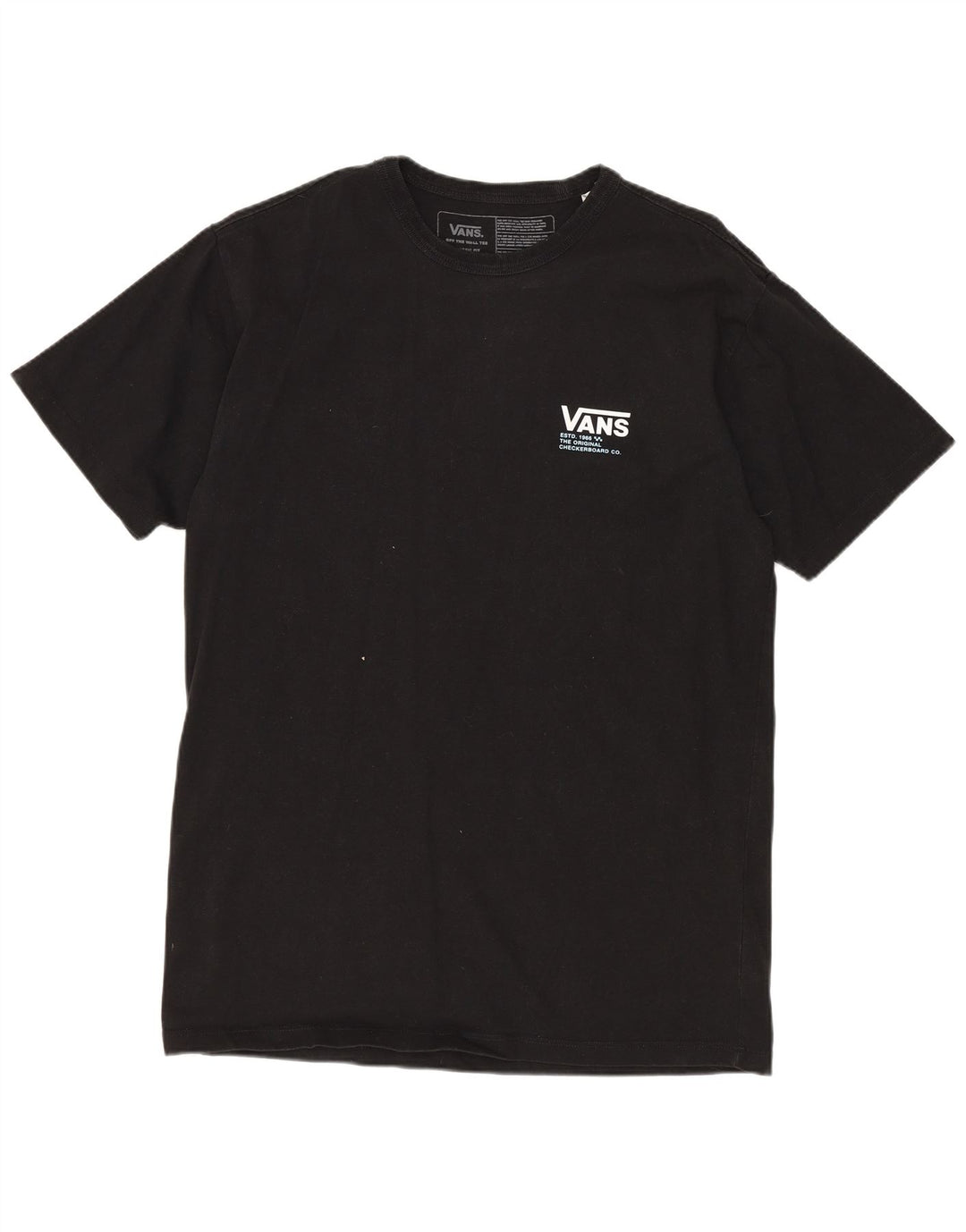 Męski T-shirt VANS o klasycznym kroju z grafiką, średni czarny, bawełniany