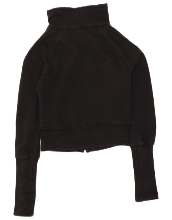 Damska kurtka dresowa Puma Crop Top UK 8, mała, czarna, bawełniana