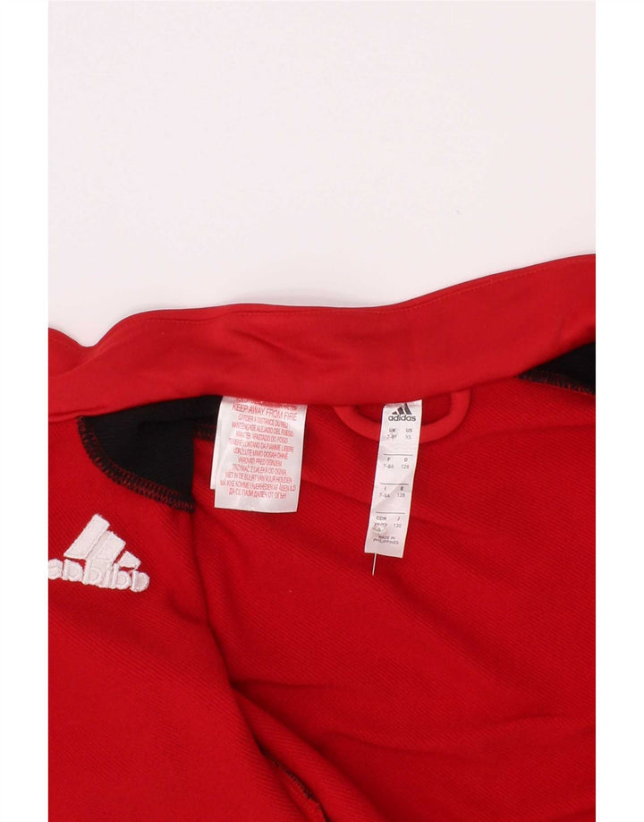 Chłopięca kurtka dresowa Adidas 7-8 lat, poliester w kolorze czerwonym
