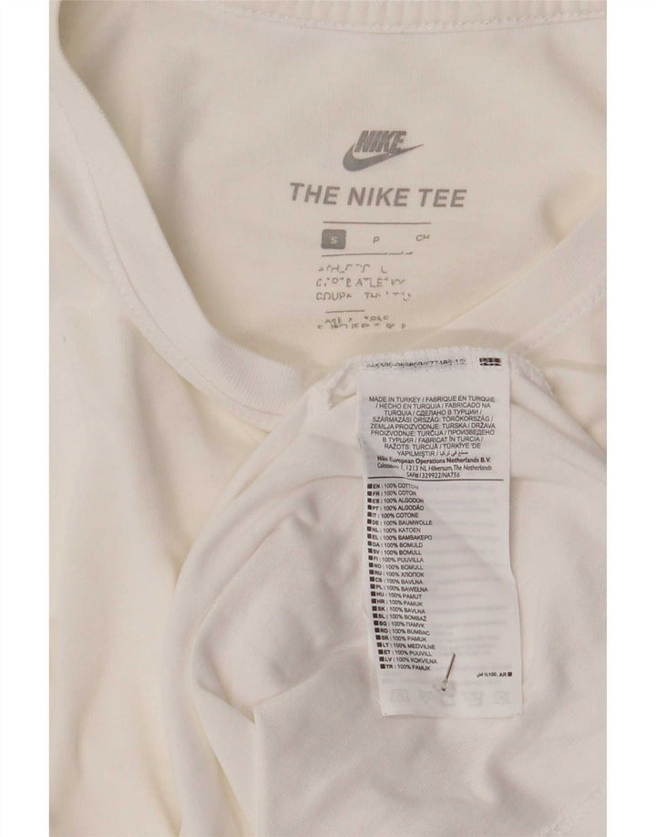 T-shirt męski Nike, mały, biały, bawełniany