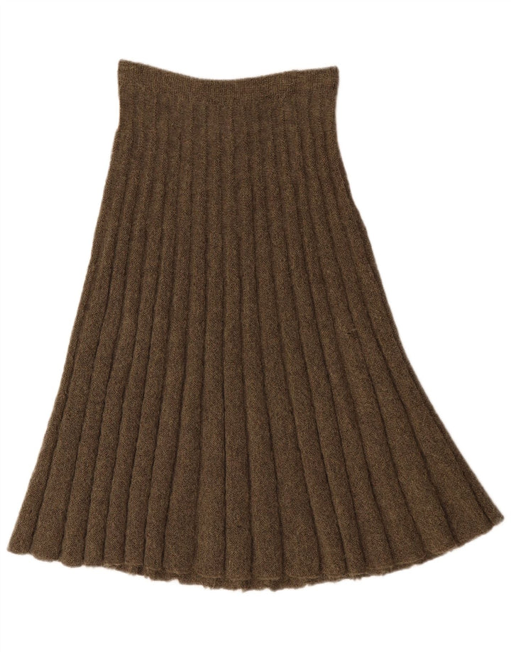 Vintage damska dzianinowa spódnica o linii A W28 Medium Khaki