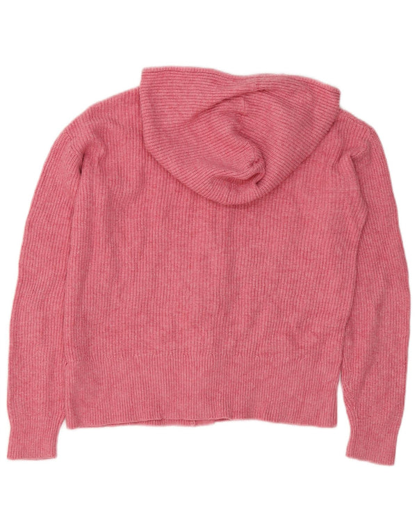 Damski sweter rozpinany z kapturem Marks & Spencer UK 10 Small Pink wiskoza