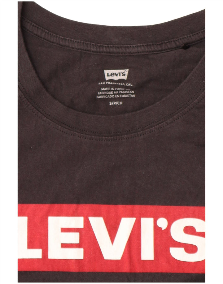 Damska koszulka Levi's Crop Oversize z grafiką Top UK 10 Small Black