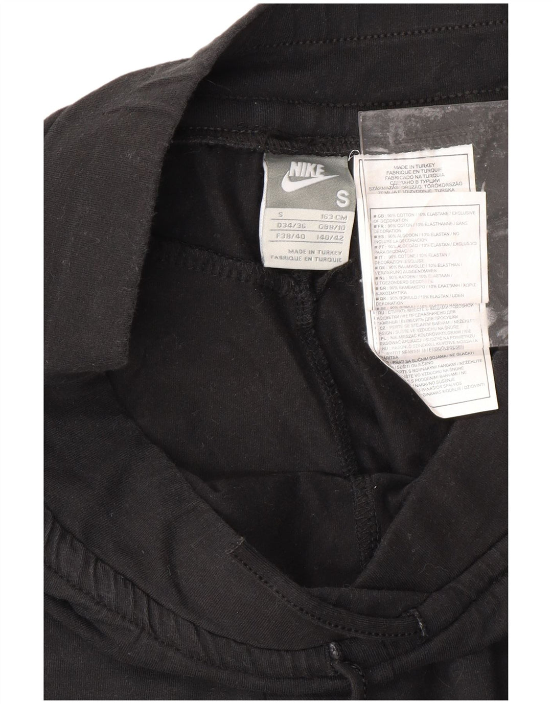 Damskie spodnie dresowe NIKE Capri UK 8/10, małe, czarne, bawełniane