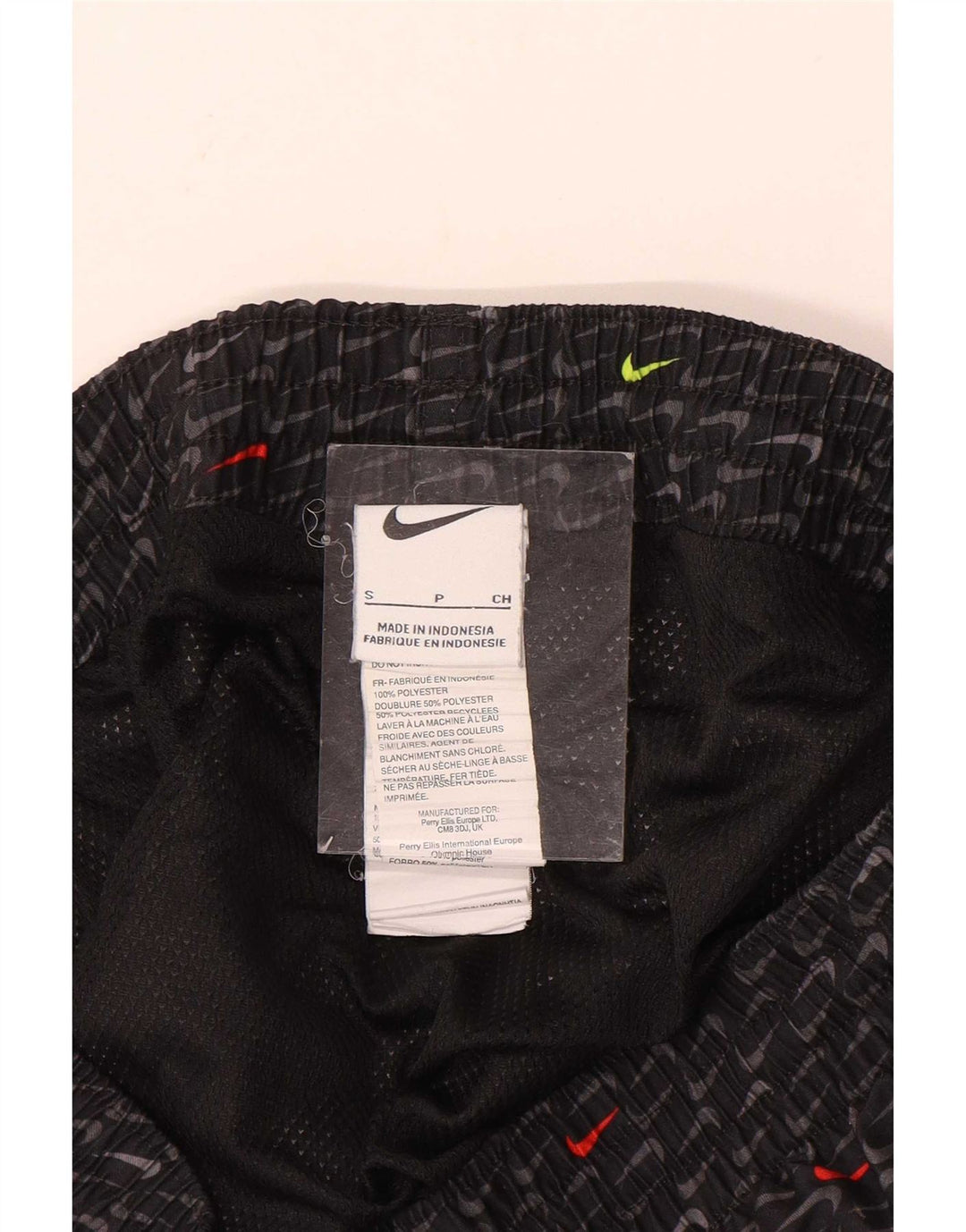Męskie spodenki sportowe Nike z grafiką, małe, czarne, poliestrowe