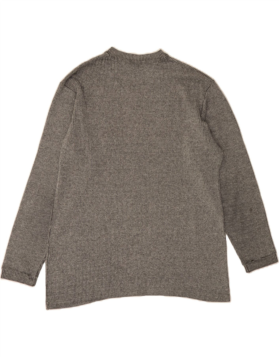 CHAMPION Mens V-Neck Jumper Sweater Medium Grey Striped Cotton Vintage Champion and Second-Hand Champion from Messina Hembry 
