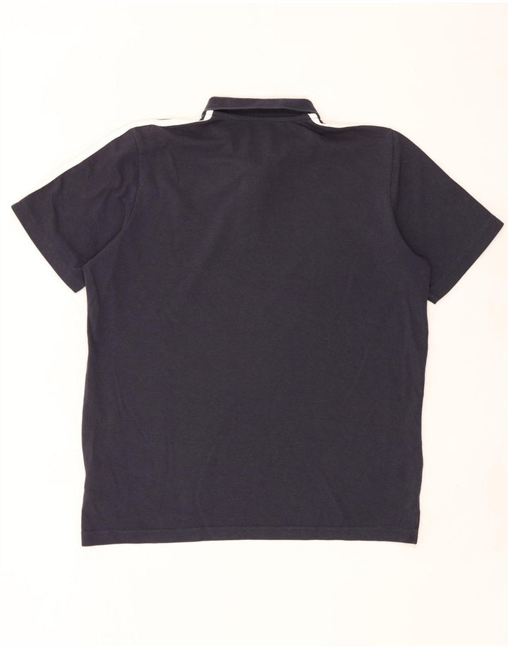 Męska koszulka polo Adidas, średnia, granatowa, bawełniana