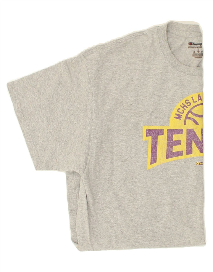 CHAMPION Womens Graphic T-Shirt Top Large Grey Vintage Champion and Second-Hand Champion from Messina Hembry 