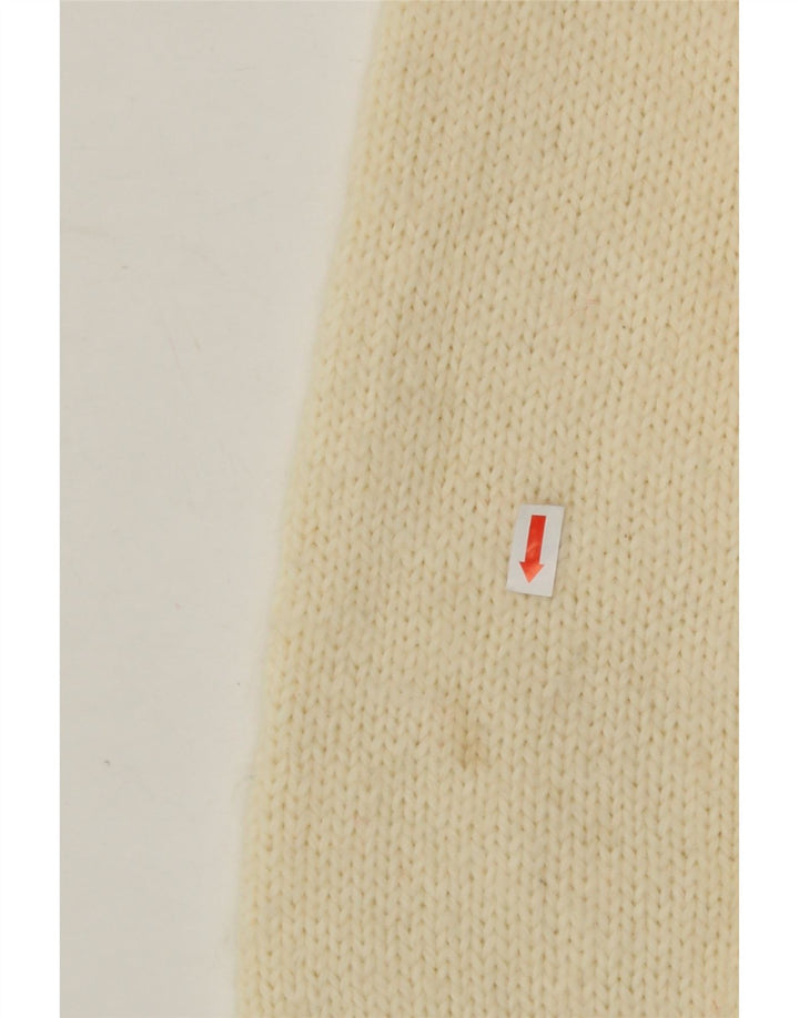 VINTAGE Womens Cardigan Sweater UK 14 Medium Off White Vintage Vintage and Second-Hand Vintage from Messina Hembry 