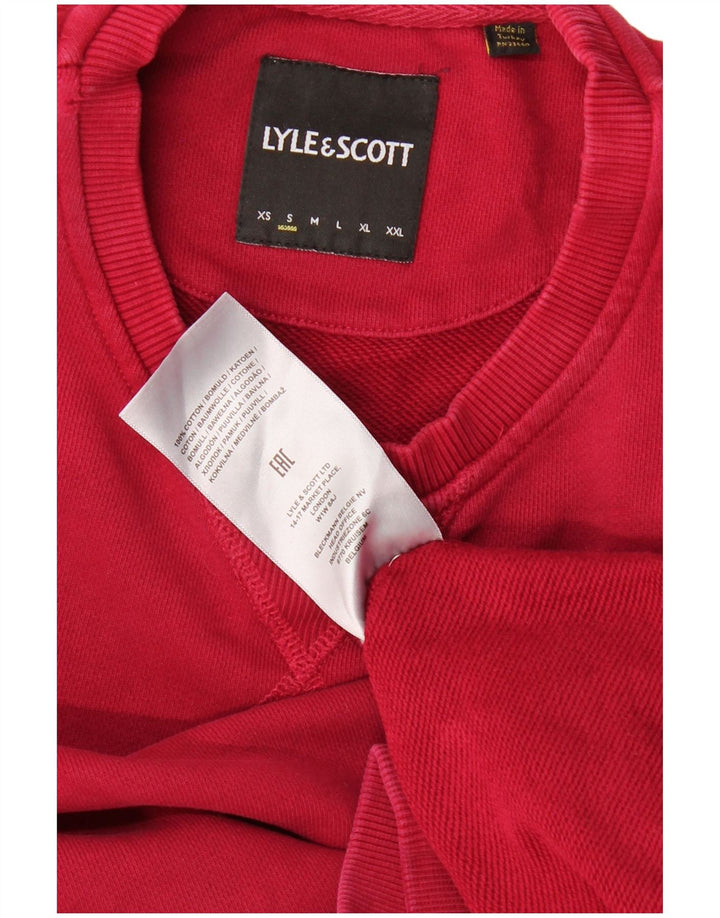 Męski sweter LYLE & SCOTT, mały, czerwony, bawełniany