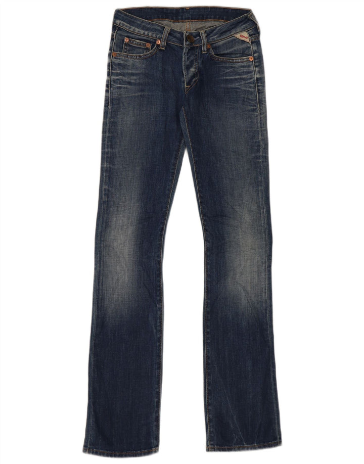 Jeansy damskie Replay Slim Bootcut W25 L32 Niebieskie bawełniane