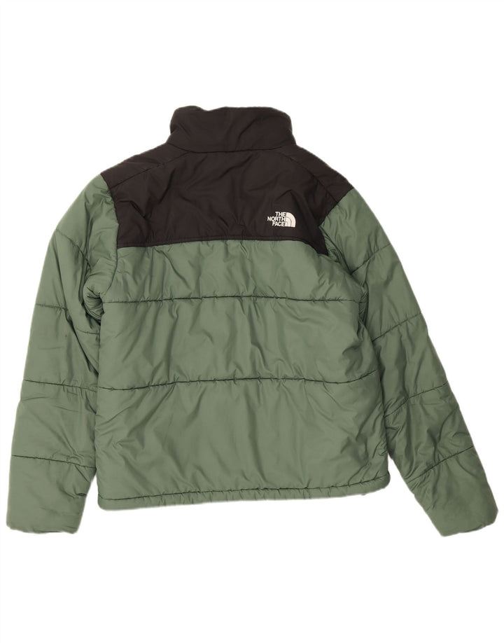 Męska ocieplana kurtka The North Face UK 36, mała, zielona, z poliestru w blokach kolorów