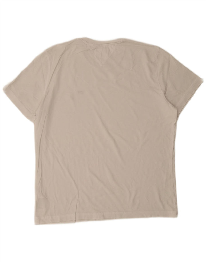 T-shirt męski TOMMY HILFIGER, duży, biały, bawełniany
