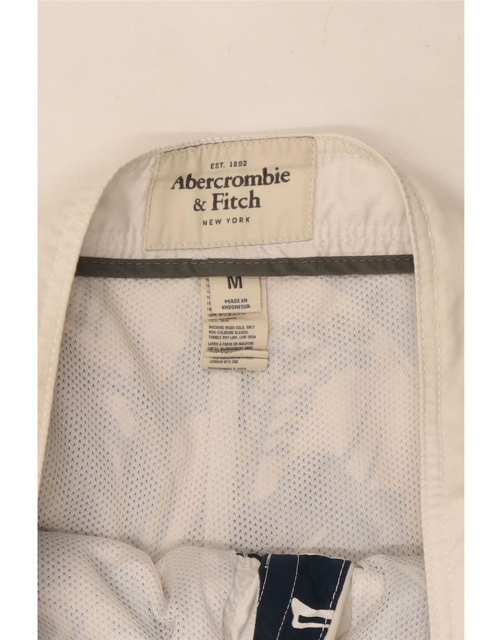Męskie spodenki kąpielowe Abercrombie & Fitch, średni czarny, kwiatowy poliester