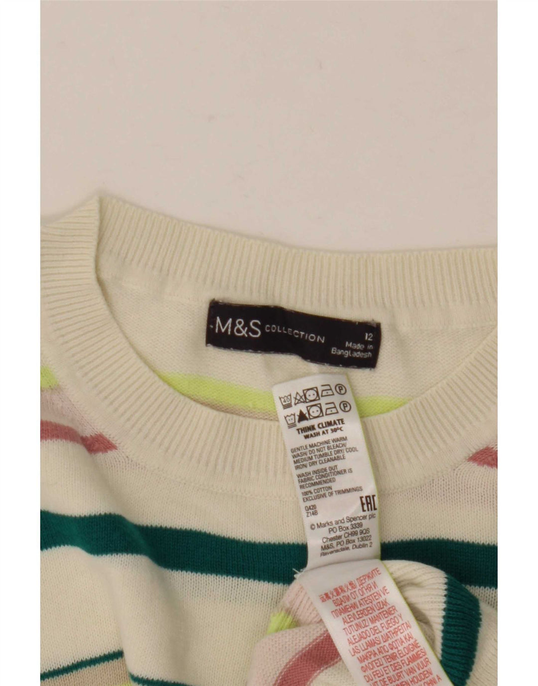 Sweter damski Marks & Spencer z okrągłym dekoltem, UK 12, średni, wielokolorowy