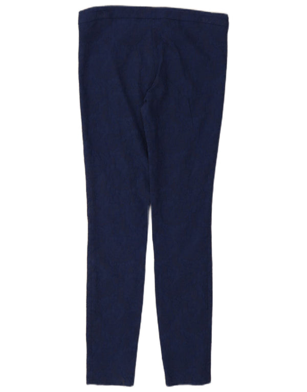 Spodnie damskie Zara Skinny Casual, małe, W26 L28, niebieskie paisley